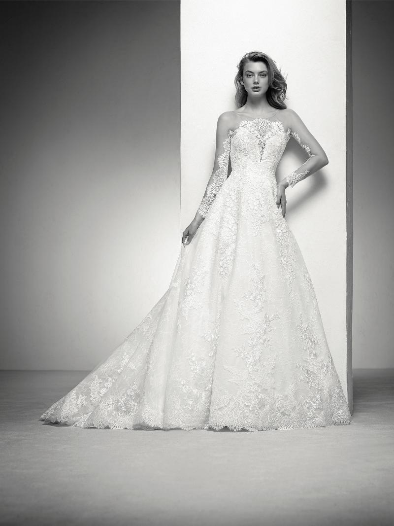 Pronovias Privée 2021-es menyasszonyi ruha kollekció vásárlás, bérlés: Indiana menyasszonyi ruha