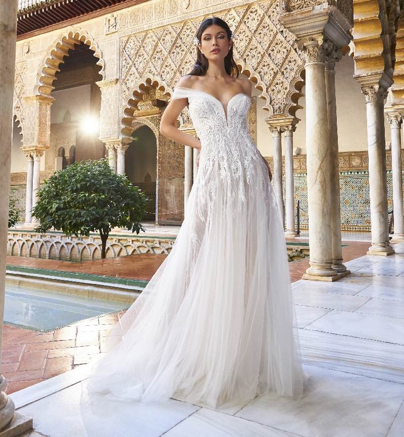 Pronovias Privée 2021-es menyasszonyi ruha kollekció vásárlás, bérlés: Katif eskövői ruha
